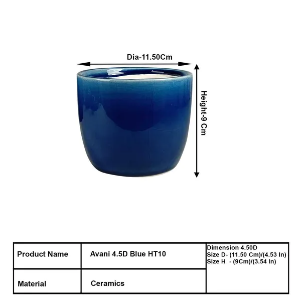 Avani_4.5D_Blue_0_Ceramic_Pots_For_Indoor_Plants,_Planters,Gamla,Outdoor,Balcony,Home,Round,Garden,_Office_Decor,Succulent(H_-_9_X_D_-_11.5_Cm)