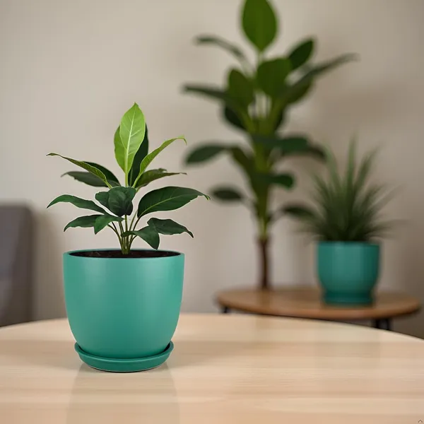 Avani_5D_Deep_Jungle_With_Plate_R4_Deep_Jungle_Ceramic_Pots_For_Indoor_Plants,Planters,Flower,Gamla,Outdoor(Pot-D-13_X_H-11Cm,Plate-D-13_Xh-2_Cm)