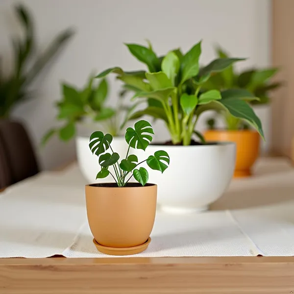 Avani_5D_Ginger_With_Plate_R4_Ginger_Ceramic_Pots_For_Indoor_Plants,Planters,Flower,Gamla,Outdoor(Pot-D-13_X_H-11Cm,Plate-D-13_Xh-2_Cm)