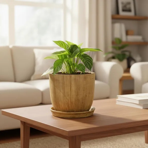 Avani_6D_Antique_With_Plate_R4_Antique_Ceramic_Pots_For_Indoor_Plants,Planters,Flower,Gamla,Outdoor(Pot-D-15.5_X_H-13Cm,Plate-D-13_Xh-2_Cm)