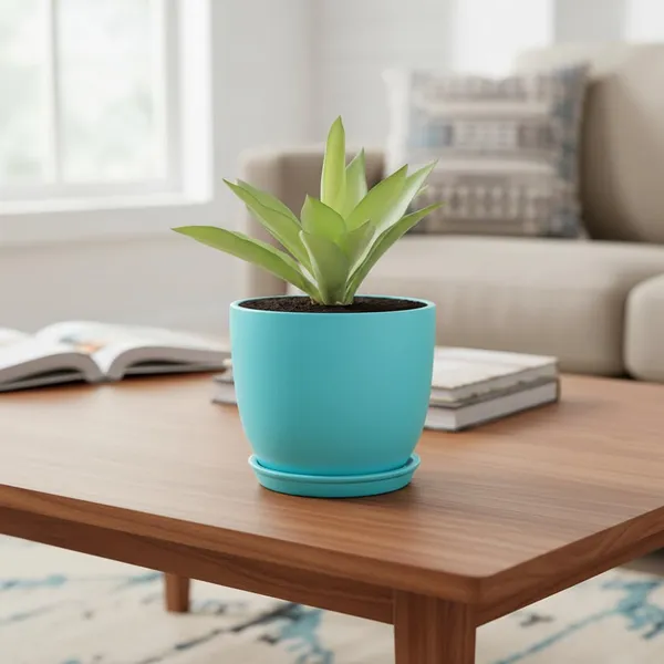 Avani_6D_Aqua_With_Plate_R4_Aqua_Ceramic_Pots_For_Indoor_Plants,Planters,Flower,Gamla,Outdoor(Pot-D-15.5_X_H-13Cm,Plate-D-13_Xh-2_Cm)