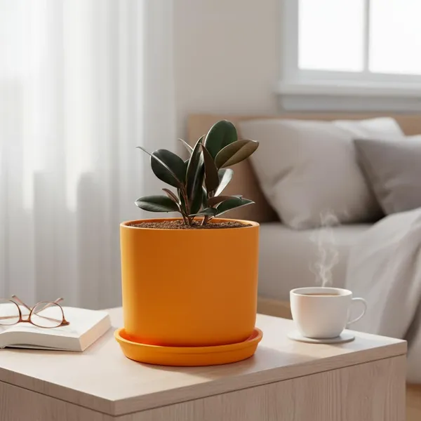 Orin_6D_Lily_With_Plate_R5_Lily_Ceramic_Pots_For_Indoor_Plants,Planters,Flower,Gamla,Outdoor(Pot-D-15.5_X_H-13.5Cm,Plate-D-15_Xh-2_Cm)