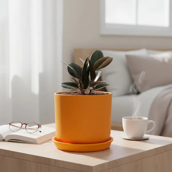 Orin_6D_Lily_With_Plate_R5_Lily_Ceramic_Pots_For_Indoor_Plants,Planters,Flower,Gamla,Outdoor(Pot-D-15.5_X_H-13.5Cm,Plate-D-15_Xh-2_Cm)