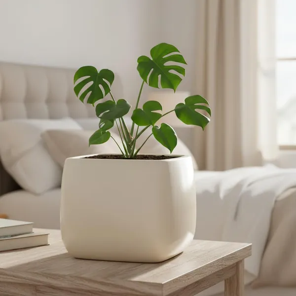Nebi_Ivory_Ht25_Ceramic_Pots_For_Indoor_Plants,_Planters,Gamla,Outdoor,Balcony,Home,Round,Garden,_Office_Decor,Succulent(L-9.5_X_W-9.5_X_H_-_8_Cm)