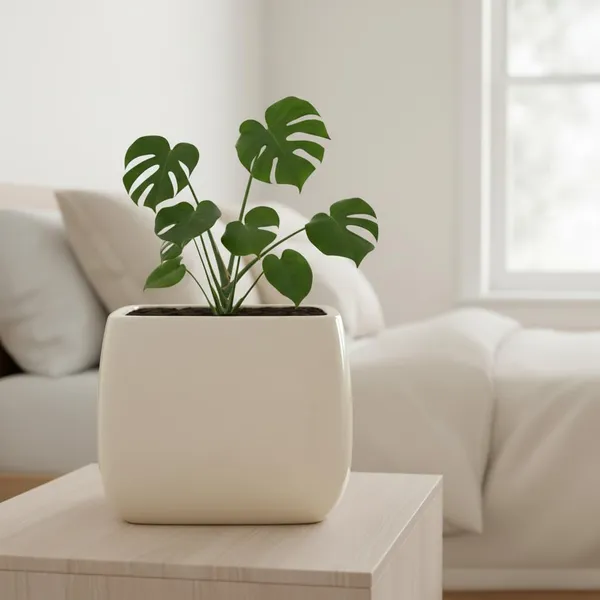 Nebi_Ivory_Ht25_Ceramic_Pots_For_Indoor_Plants,_Planters,Gamla,Outdoor,Balcony,Home,Round,Garden,_Office_Decor,Succulent(L-9.5_X_W-9.5_X_H_-_8_Cm)