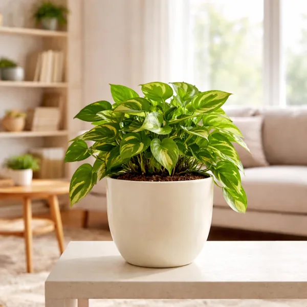 Lasaki_Avani_5d_ivory_HT25_Ceramic_Pots_for_Indoor_Plants,_Planters,gamla,Outdoor,Balcony,Home,Round,Garden,_Office_Decor,Succulent(H_-_13_X_D_-_11.5_cm)(Plants_not_included)