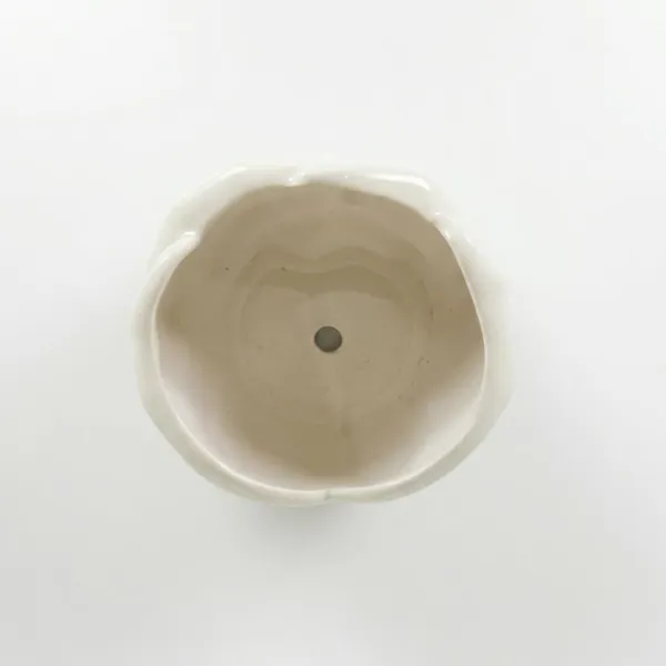 Lasaki_Hand_ivory_HT25_Ceramic_Pots_for_Indoor_Plants,_Planters,gamla,Outdoor,Balcony,Home,Round,Garden,_Office_Decor,Succulent(L_-_19_.5X_W_-_16_X_H_-_10_cm)(Plants_not_included)