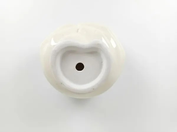 Lasaki_Hand_ivory_HT25_Ceramic_Pots_for_Indoor_Plants,_Planters,gamla,Outdoor,Balcony,Home,Round,Garden,_Office_Decor,Succulent(L_-_19_.5X_W_-_16_X_H_-_10_cm)(Plants_not_included)