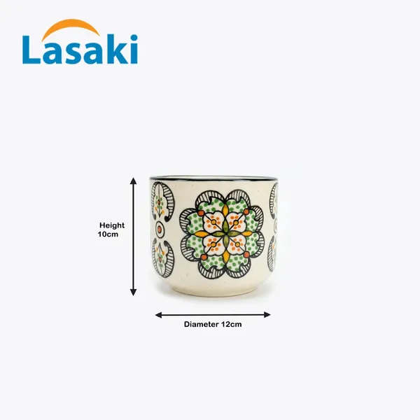 Lasaki_Orin_4.5d_moroccan_painting_Ceramic_Pots_for_Indoor_Plants,_Planters,gamla,Outdoor,Balcony,Home,Round,Garden,_Office_Decor,Succulent(H_-_10_X_D_-_11.5_cm)(Plants_not_included)