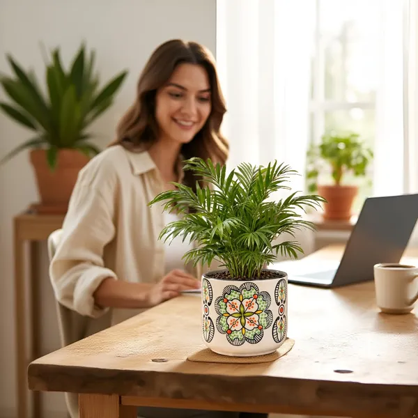 Lasaki_Orin_5d_moroccan_painting_Ceramic_Pots_for_Indoor_Plants,_Planters,gamla,Outdoor,Balcony,Home,Round,Garden,_Office_Decor,Succulent(H_-_11.5_X_D_-_13_cm)(Plants_not_included)