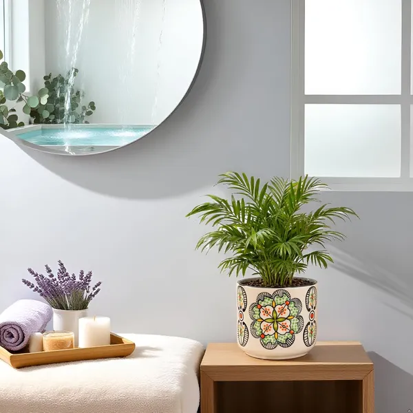Lasaki_Orin_5d_moroccan_painting_Ceramic_Pots_for_Indoor_Plants,_Planters,gamla,Outdoor,Balcony,Home,Round,Garden,_Office_Decor,Succulent(H_-_11.5_X_D_-_13_cm)(Plants_not_included)