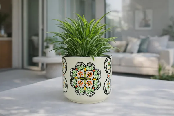 Lasaki_Orin_6d_moroccan_painting_Ceramic_Pots_for_Indoor_Plants,_Planters,gamla,Outdoor,Balcony,Home,Round,Garden,_Office_Decor,Succulent(H_-_13.5_X_D_-_15.5_cm)(Plants_not_included)