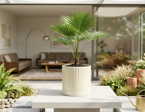 Lasaki_Morvo_ivory_HT25_Ceramic_Pots_for_Indoor_Plants,_Planters,gamla,Outdoor,Balcony,Home,Round,Garden,_Office_Decor,Succulent(H_-_20_X_D_-_20_cm)(Plants_not_included)