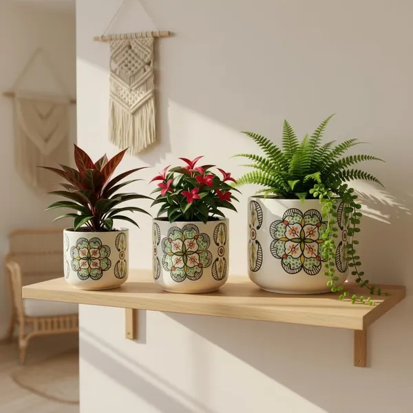 Lasaki_Orin_set_of_3_moroccan_painting_Ceramic_Pots_for_Indoor_Plants,_Planters,gamla,Outdoor,Balcony,Home,Round,Garden,_Office_Decor,Succulent(Plants_not_included)