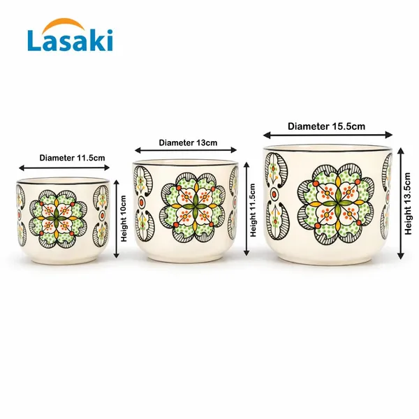 Lasaki_Orin_set_of_3_moroccan_painting_Ceramic_Pots_for_Indoor_Plants,_Planters,gamla,Outdoor,Balcony,Home,Round,Garden,_Office_Decor,Succulent(Plants_not_included)