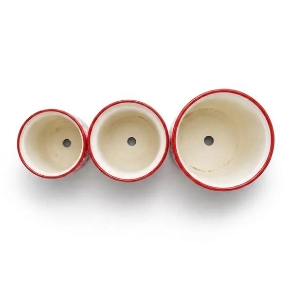 Lasaki_Orin_set_of_3_sp1_red_Ceramic_Pots_for_Indoor_Plants,_Planters,gamla,Outdoor,Balcony,Home,Round,Garden,_Office_Decor,Succulent(Plants_not_included)
