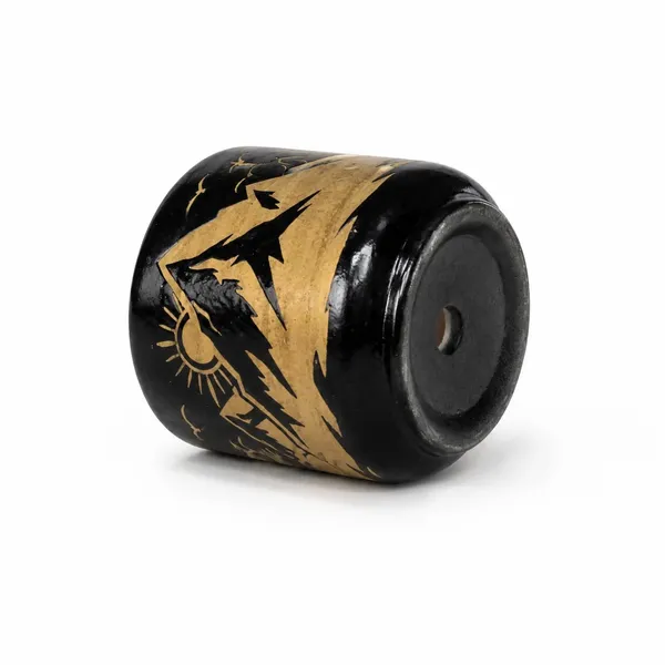 Lasaki_Orin_5d_hp2_black_gold_Ceramic_Pots_for_Indoor_Plants,_Planters,gamla,Outdoor,Balcony,Home,Round,Garden,_Office_Decor,Succulent(H_-_11.5_X_D_-_13_cm)(Plants_not_included)