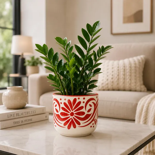 Lasaki_Orin_4.5d_sp2_red_Ceramic_Pots_for_Indoor_Plants,_Planters,gamla,Outdoor,Balcony,Home,Round,Garden,_Office_Decor,Succulent(H_-_10_X_D_-_11.5_cm)(Plants_not_included)