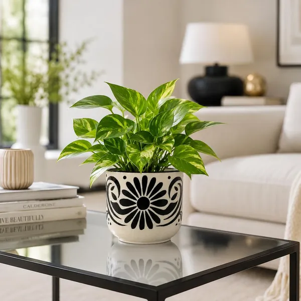 Lasaki_Orin_4.5d_sp2_black_Ceramic_Pots_for_Indoor_Plants,_Planters,gamla,Outdoor,Balcony,Home,Round,Garden,_Office_Decor,Succulent(H_-_10_X_D_-_11.5_cm)(Plants_not_included)