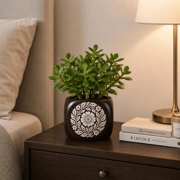 Lasaki_Aero_hp6_brown_silver_Ceramic_Pots_for_Indoor_Plants,_Planters,gamla,Outdoor,Balcony,Home,Round,Garden,_Office_Decor,Succulent(L-9_X_W_-_9_X_H_-_9_cm)(Plants_not_included)