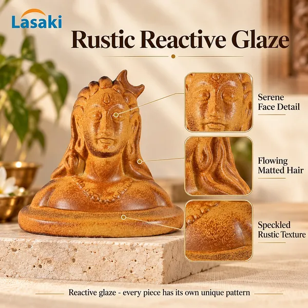 Lasaki_Shiva_Idol_Ceramic_Showpiece_for_Home_Decor,_Rustic_Ochre,_10_cm