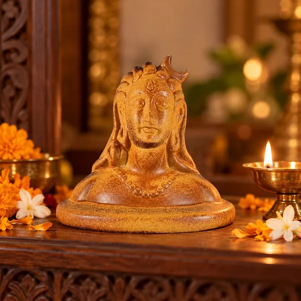 Lasaki_Shiva_Idol_Ceramic_Showpiece_for_Home_Decor,_Rustic_Ochre,_10_cm