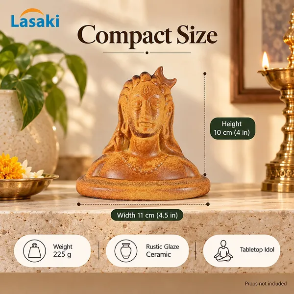 Lasaki_Shiva_Idol_Ceramic_Showpiece_for_Home_Decor,_Rustic_Ochre,_10_cm