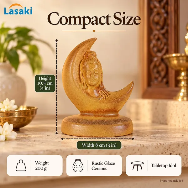 Lasaki_Divya_Shankara_Ceramic_Shiva_Idol,_Crescent_Moon_Showpiece,_10.5_cm