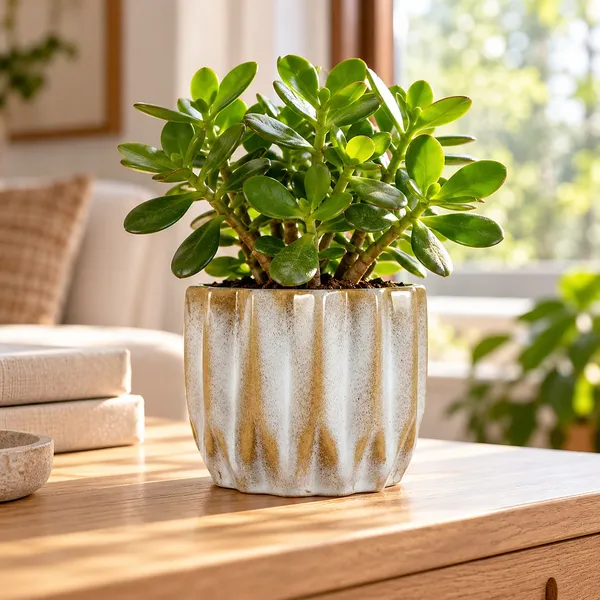 Lasaki_Montra_Ceramic_Pot_for_Indoor_Plants,_Rustic_White_Fluted,_5_Inch
