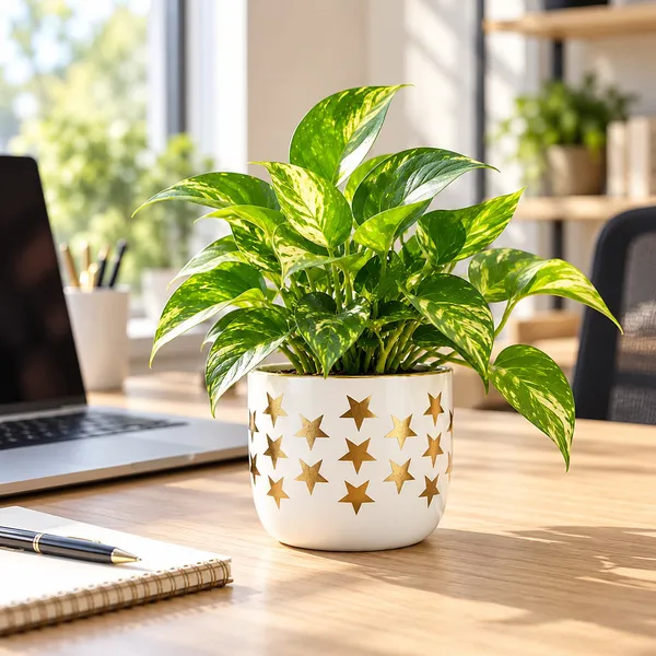 Lasaki_Avani_Stargold_Ceramic_Pot_for_Indoor_Plants,_Hand_Painted,_4.5_Inch