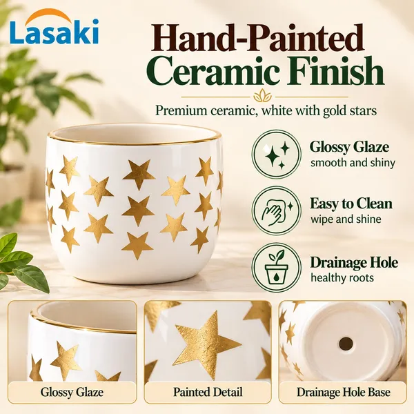 Lasaki_Avani_Stargold_Ceramic_Pot_for_Indoor_Plants,_Hand_Painted,_4.5_Inch