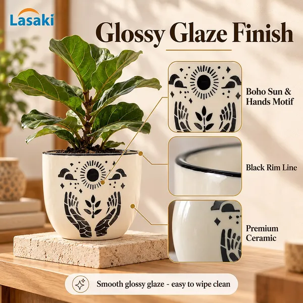 Lasaki_Avani_Ceramic_Pot_for_Indoor_Plants,_Boho_Sun_Print,_6_Inch
