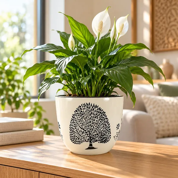 Lasaki_Avani_Ceramic_Pot_for_Indoor_Plants,_Tree_of_Life_Print,_6_Inch