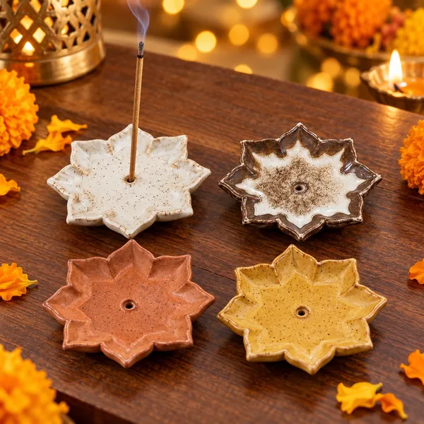 Lasaki_Petal_Ceramic_Agarbatti_Stand_Set_of_4,_Multipurpose_Incense_Holder