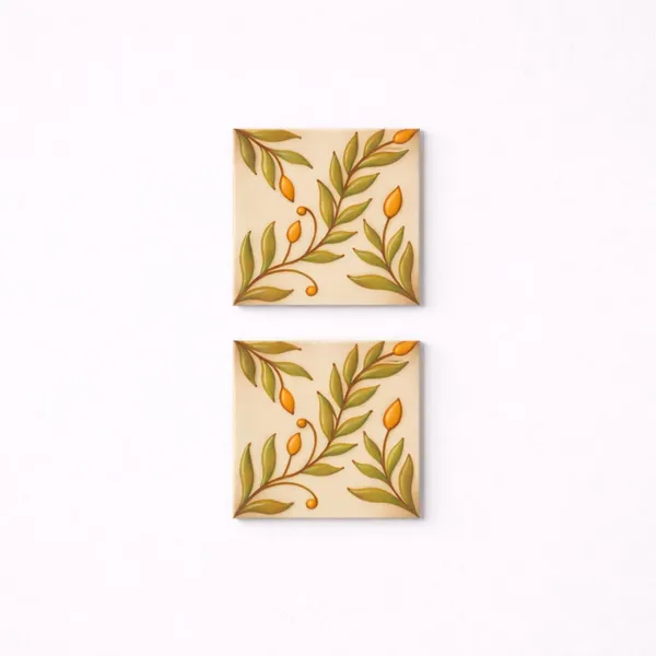 Lasaki_Petalix_4x4_inch_(set_of_2)_Handmade_Ceramic_tiles_for_Kitchen,_Bathroom_&_Wall_D�cor