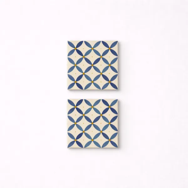 Lasaki_Leafloop_blue_4x4_inch_(set_of_2)_Handmade_Ceramic_tiles_for_Kitchen,_Bathroom_&_Wall_D�cor
