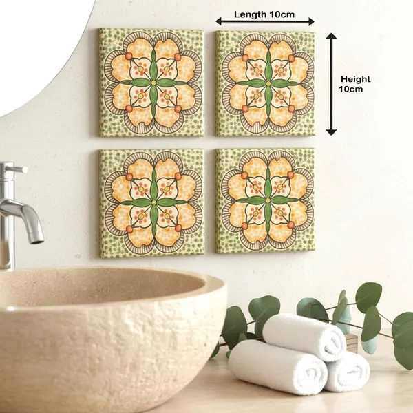 Lasaki_Moroccan_4x4_inch_(set_of_4)_Handmade_Ceramic_tiles_for_Kitchen,_Bathroom_&_Wall_D�cor