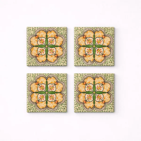 Lasaki_Moroccan_4x4_inch_(set_of_4)_Handmade_Ceramic_tiles_for_Kitchen,_Bathroom_&_Wall_D�cor