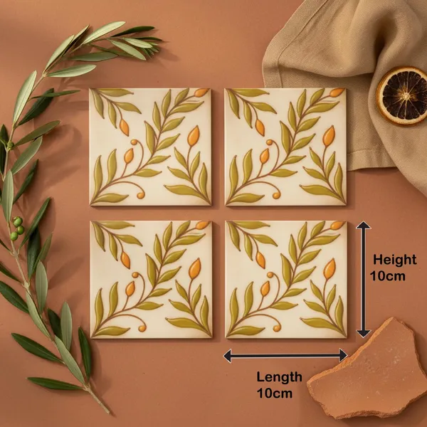 Lasaki_Petalix_4x4_inch_(set_of_4)_Handmade_Ceramic_tiles_for_Kitchen,_Bathroom_&_Wall_D�cor
