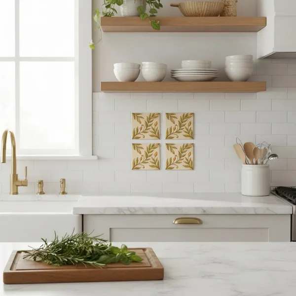 Lasaki_Petalix_4x4_inch_(set_of_4)_Handmade_Ceramic_tiles_for_Kitchen,_Bathroom_&_Wall_D�cor