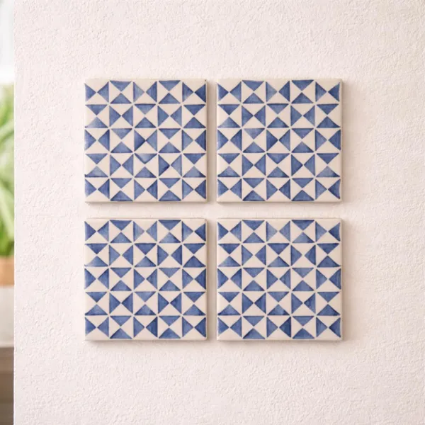 Lasaki_Trivon_blue_4x4_inch_(set_of_4)_Handmade_Ceramic_tiles_for_Kitchen,_Bathroom_&_Wall_D�cor