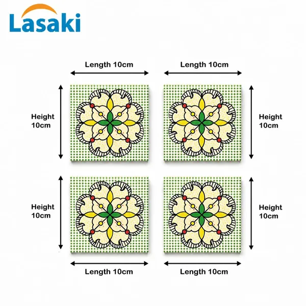 Lasaki_Moroccan_mint_tile_4x4_inch_(set_of_4)_Handmade_Ceramic_tiles_for_Kitchen,_Bathroom_&_Wall_D�cor