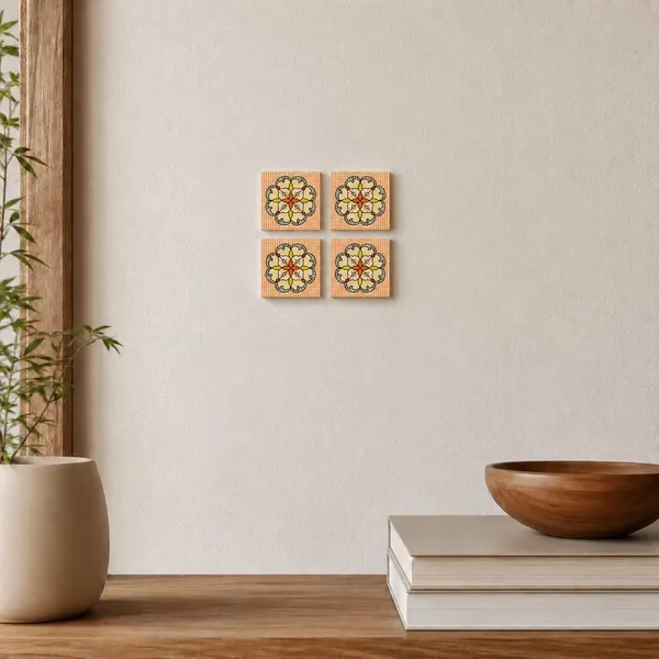 Lasaki_Moroccan_orange_tile_4x4_inch_(set_of_4)_Handmade_Ceramic_tiles_for_Kitchen,_Bathroom_&_Wall_D�cor