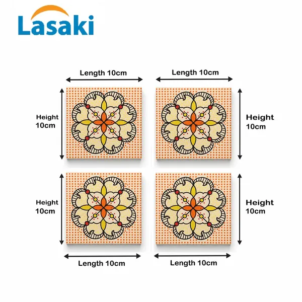 Lasaki_Moroccan_orange_tile_4x4_inch_(set_of_4)_Handmade_Ceramic_tiles_for_Kitchen,_Bathroom_&_Wall_D�cor
