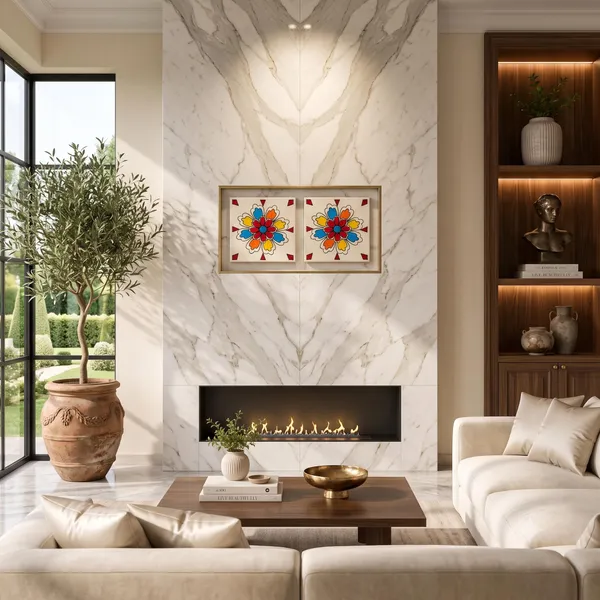 Lasaki_Ananta_multi_tile_6x6_inch_(Set_of_2)_Handmade_Ceramic_tiles_for_Kitchen,_Bathroom_&_Wall_D�cor