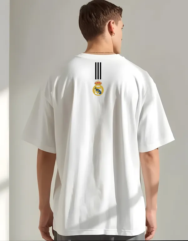 White_Proleague_Series_Cotton_Oversize_Fit_T-Shirt_For_Men