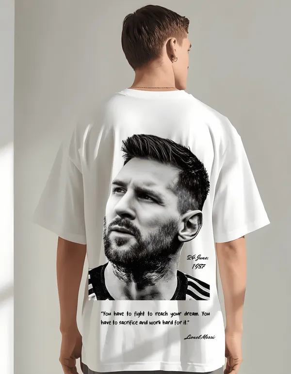 White_Proleague_Series_Cotton_Oversize_Fit_T-Shirt_For_Men
