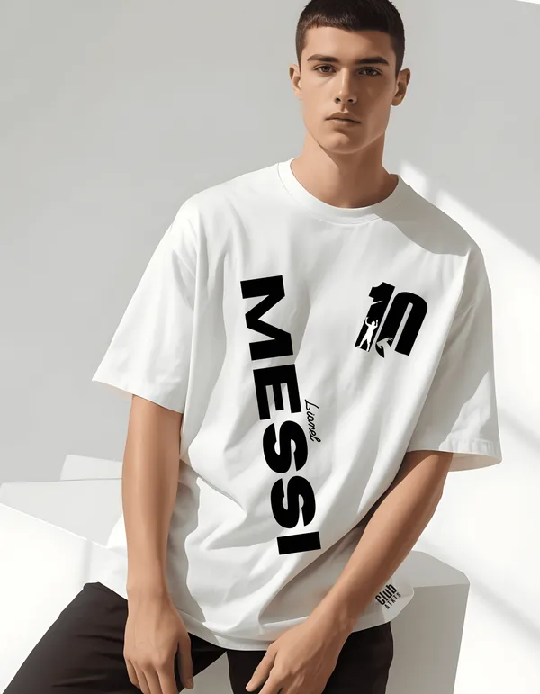 White_Proleague_Series_Cotton_Oversize_Fit_T-Shirt_For_Men