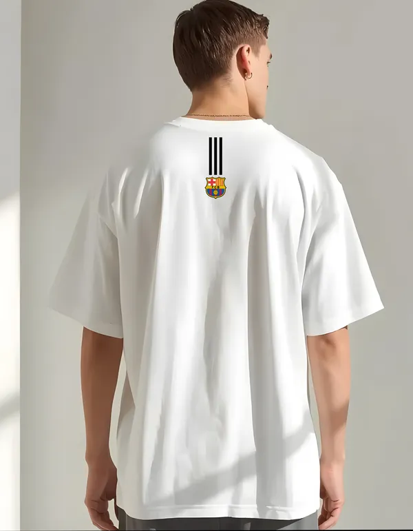 White_Proleague_Series_Cotton_Oversize_Fit_T-Shirt_For_Men
