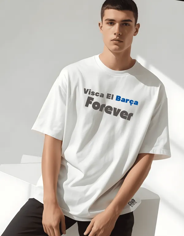 White_Proleague_Series_Cotton_Oversize_Fit_T-Shirt_For_Men